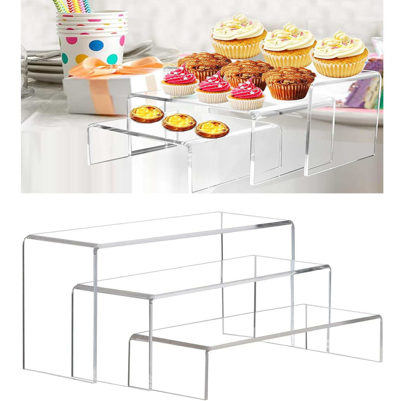 Pop Display Shelf - 3 stuks acryl displayplanken, POP transparante
