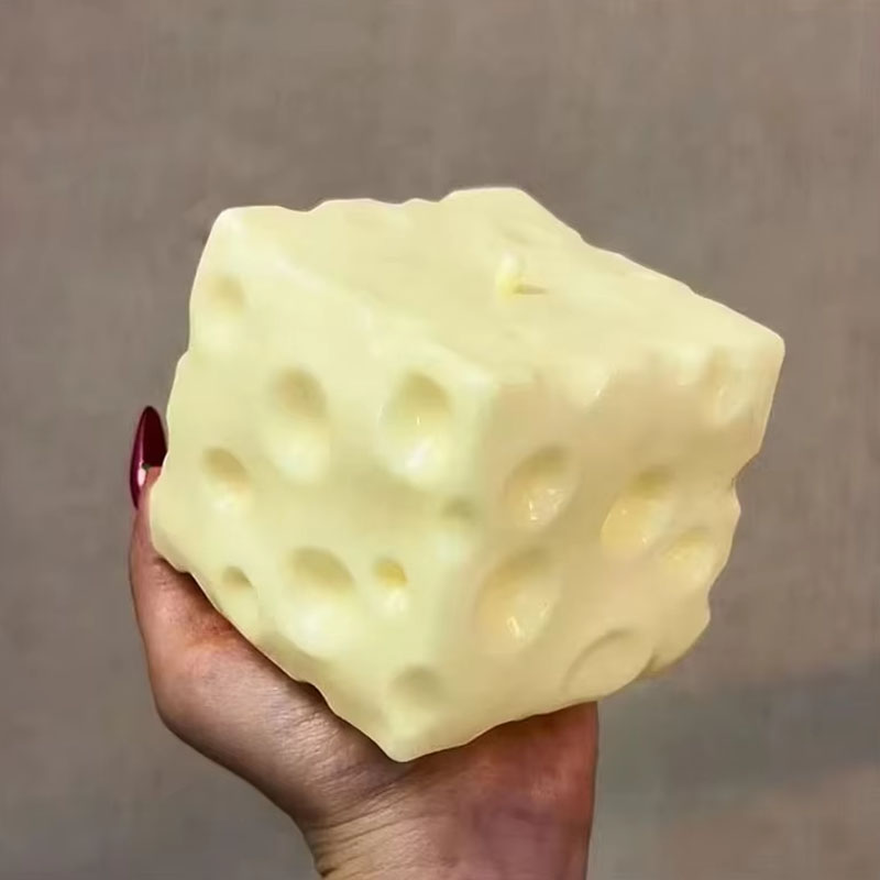 Fidget Cube Original - ◑ Jumbo Kaasblok Stressbal Grote Kaasvormbare