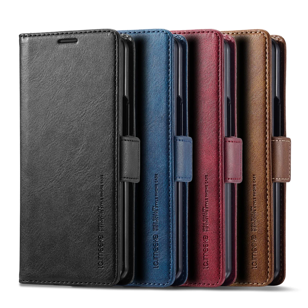 Card Top Loader - Lederen portemonnee telefoonhoesje voor Samsung Galaxy