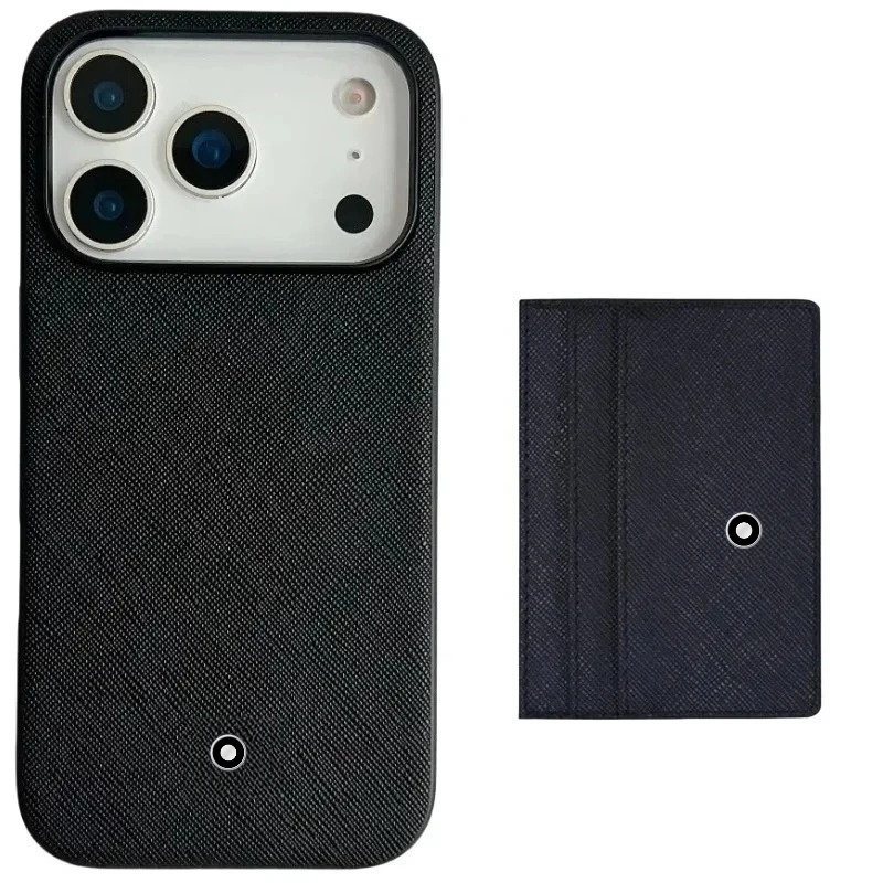 Card Top Loader - Minimalistische zakelijke leren hoes voor iPhone
