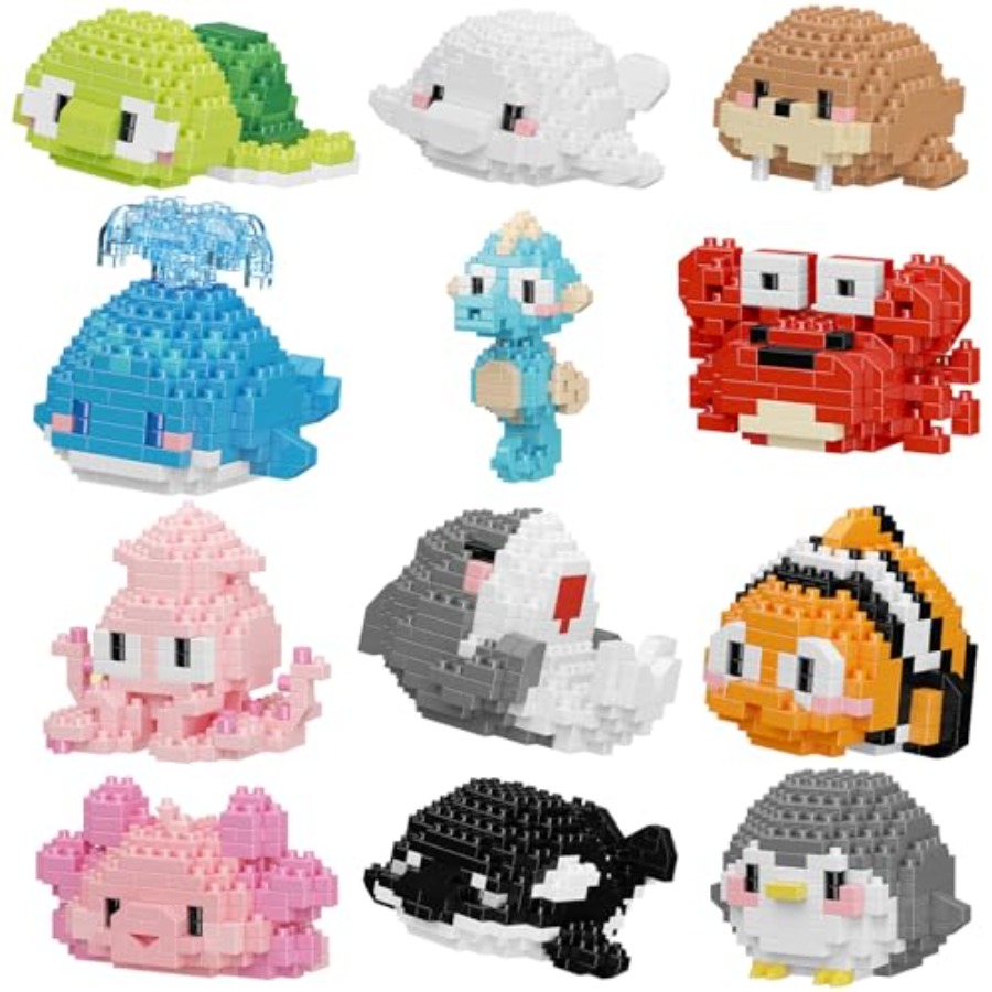Building Block Mini - Klein speelgoedcadeau, partyfavoren voor, 12 dozen