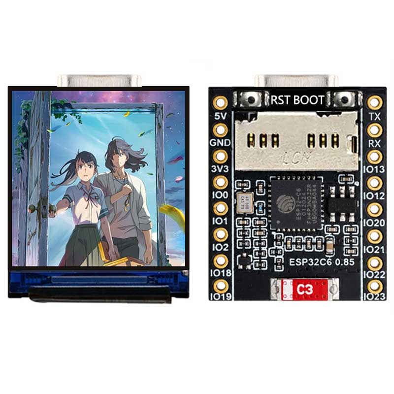 ESP32 C6 0,85 inch 128x128 IPS - Graded Card Display recensie en prijs