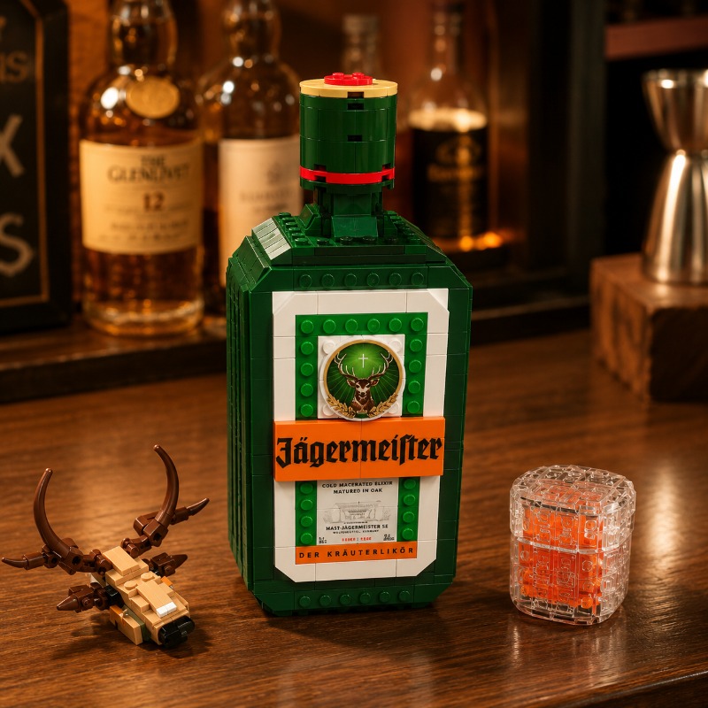 Jagermeister Liquor Bottle Bou - Building Block Mini recensie en prijs