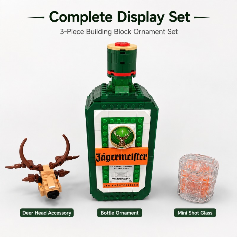 Jagermeister Liquor Bottle Bou - Building Block Mini recensie en prijs