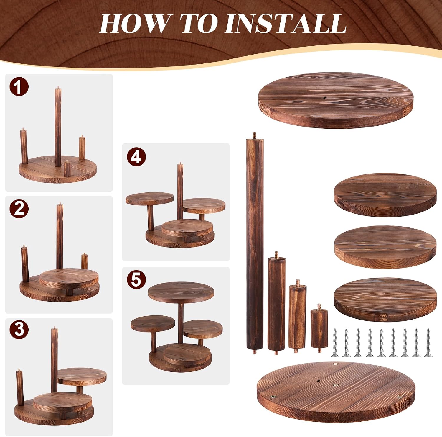 4-laags ronde cupcaketoren sta - Display Risers Set recensie en prijs